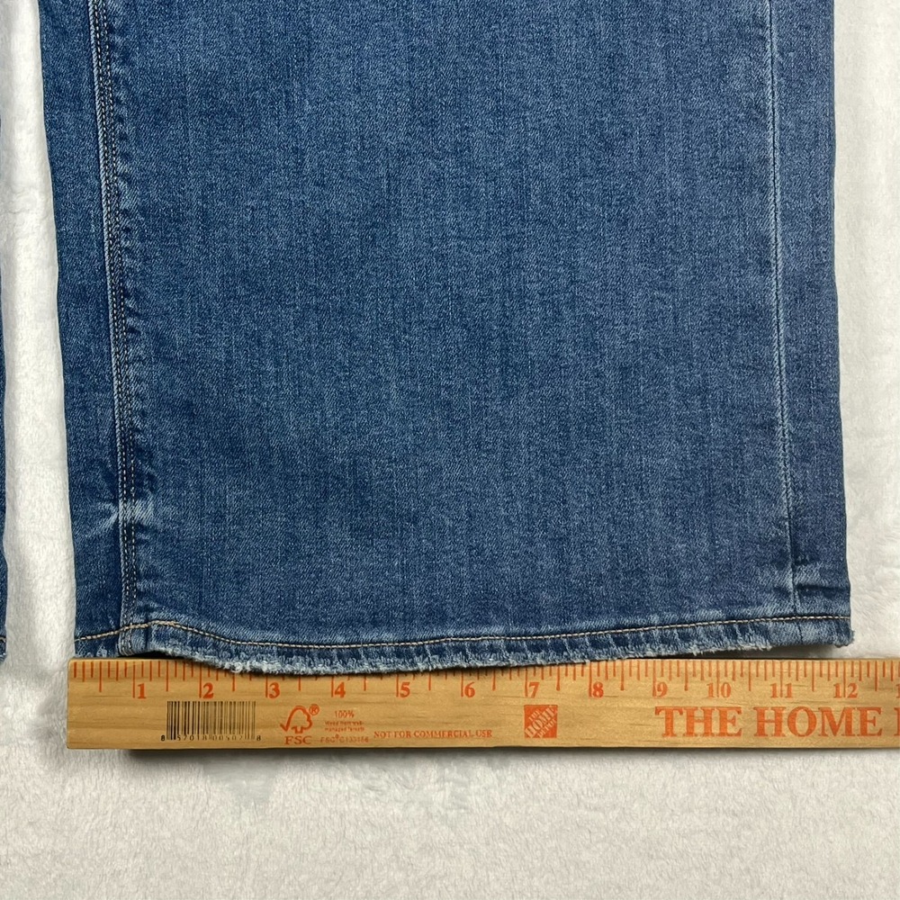 American Eagle Super High Rise Baggy Wide Leg Jeans Womens 14 Light Wash Stretch - Picture 16 of 16